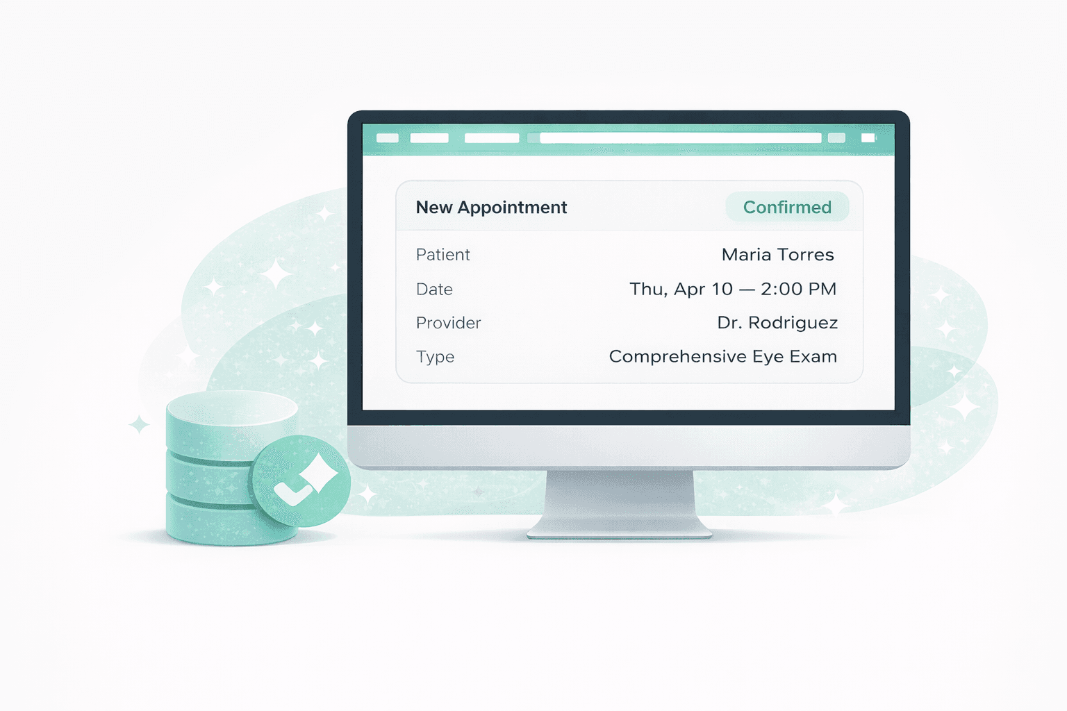 Patient communication and appointment data syncing into the workflow